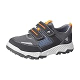 RICOSTA Jungen Low-Top Sneaker Peak,Kinder Halbschuhe,WMS:Mittel,lose Einlage, TEX,Freizeitschuhe,Laufschuhe,schwarz/grau (090),30 EU
