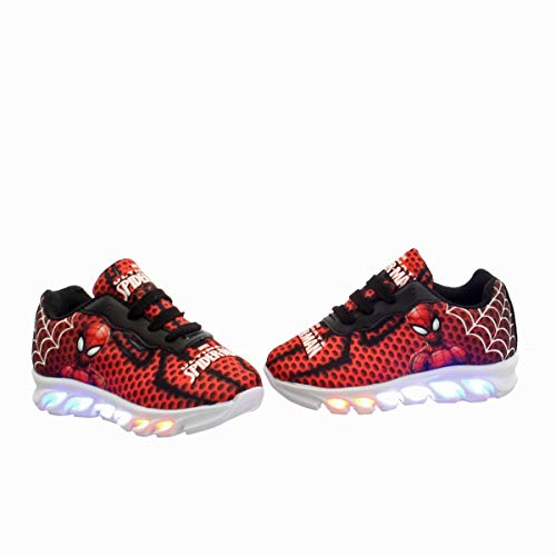 Tenis Led Luz Aranha Vermelho Infantil Meninos EDS