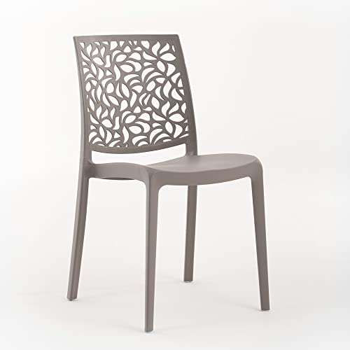 Arredo Stock Sedia monoblocco in resina da interno ed esterno, 44x56x83,5 cm (Taupé)