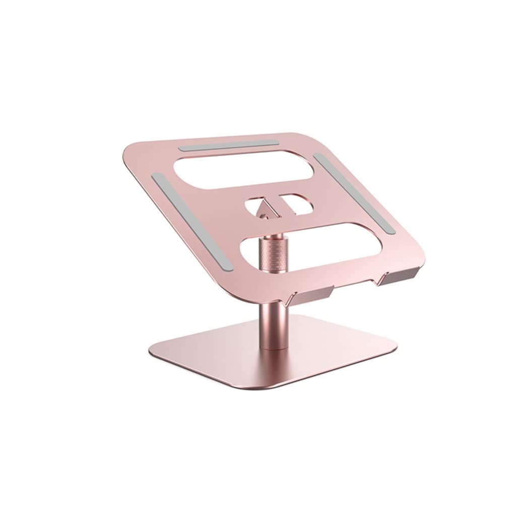 Soporte de ordenador portátil elevador de mesa metálico rosa
