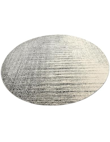 Tapete redondo gris 8 pies Rugs.com Angelica Collection miniatura 5