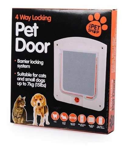 Porta Para Gatos Cachorros 4 Em 1 Pet Door Passagem Pequena