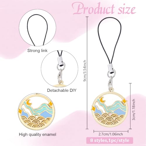 Breloques en émail de 9 cm : le coffret de 8 pendentifs parfaits pour offrir