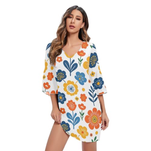 Robe trapèze en mousseline de soie au drapé haut de gamme