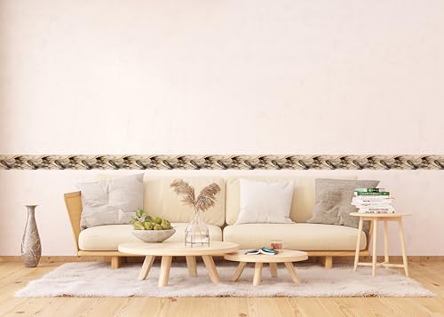 AG Design Rauch Selbstklebende Bordüre, Küche, Wohnzimmer, Wand Sticker, Mehrfarbig, 500 x 13,8 cm | WB 8243