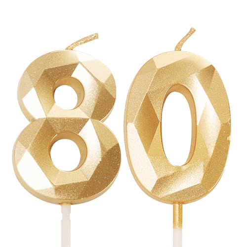 Velas de aniversário para bolos, velas com números dourados, velas de feliz aniversário, velas de bolo de aniversário, decoração de bolos para crianças, aniversário, casamento, empresa, aniversário