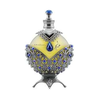 Hareem Al Sultan Blue 35ml Perfume Oil by Khadlaj – Citrus Jasmine Musk Amber Fragrance – Alcohol-Free Perfume Oil for Men and Women – Made in UAE