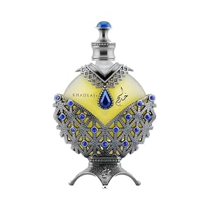 Hareem Al Sultan Blue 35ml Perfume Oil by Khadlaj – Citrus Jasmine Musk Amber Fragrance – Alcohol-Free Perfume Oil for Men and Women – Made in UAE