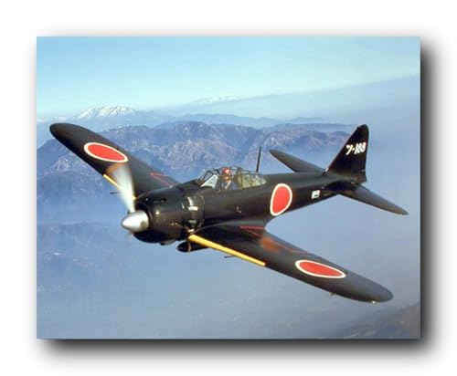 Impact Posters Gallery Japanese Zero A6M Zero WWII Vintage Military Aviation Fighter Jet Wall Airforce Decor Art Print Poster (16x20)