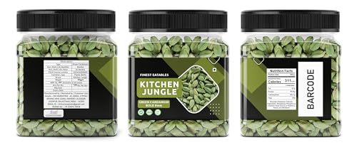 Image of Kitchen Jungle Premium Green Cardamom (Elaichi) 50 Gm - Bold 8mm Size, Aromatic Spice for Culinary Delights