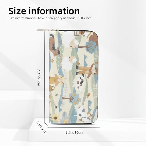 Leather Hand Wallet for Mothers Day Women Card Holder Large Capacity Credit Wallet with Zippering Pasture4
