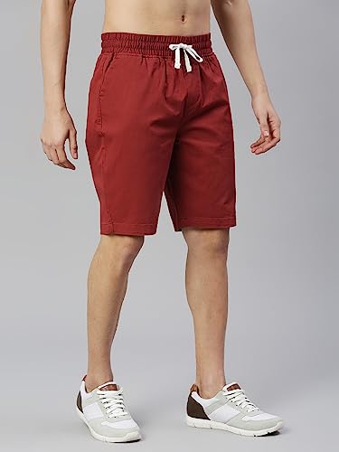 Image of Thomas Scott Men's | Solid | Chino Shorts | Regular Fit | Cotton Elastane | Above Knee | Casual Short