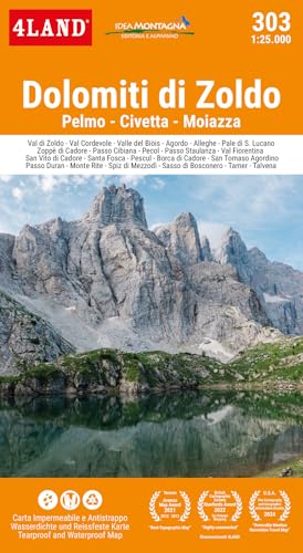 Dolomiti di Zoldo. Pelmo. Civetta. Moiazza 1:25.000