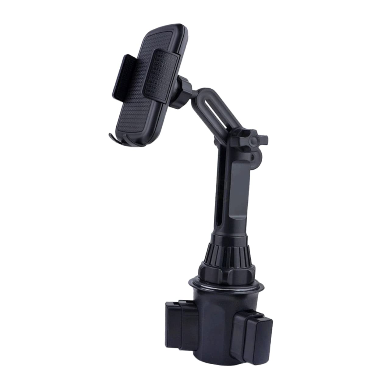 Portacellulare da Auto Regolabile in Abs Nero, Supporto Stabile per Telefono Installazione Facile e Base Estensibile, per Auto e Camion