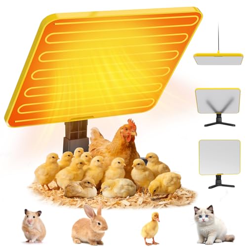 Lobeline Chick Brooder Heater Plate, UL Certified Radiant Heat Panel with Smart Thermostat, 50-158℉ Adjustable Chicken Heater for Coop & Brooder Plate for Chicks & Poultry Winter Use