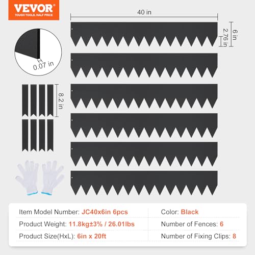 Vevor STEEL LANDSCAPE EDGING 6INCH*20FT Steel Landscape Edging, 6-Pack Steel Garden Edging Borders thumb #7