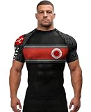 Red Plume Men's Fitness Shirt Sonic Compression Short Sleeve Sports T-Shirt Quickly Dry