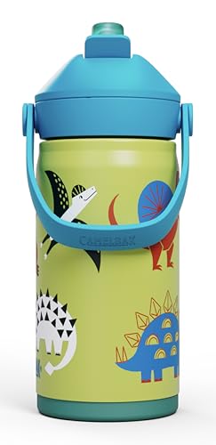CamelBak Thrive Flip Straw Kids Botella Térmica Infantil Acero Inoxidable 12 oz Dino Jam miniatura 2