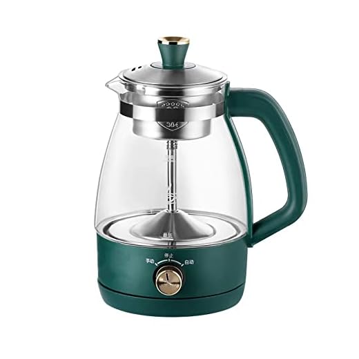 HAPED Hervidor eléctrico de 1 L, olla de té de vidrio resistente al calor con filtro de vapor automático Spray de vidrio borosilicato tetera para agua caliente té o café