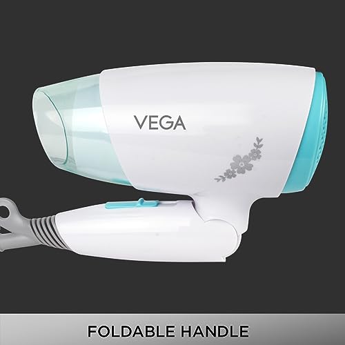 Vega Insta Look 1400 Watts Foldable Hair Dryer for Women with Automatic Cut-Off, Cool Shot Button & 3 Heat/Speed Settings, Foldable Handle with Non Slip Grip Handle, (VHDH-23) - Image 6