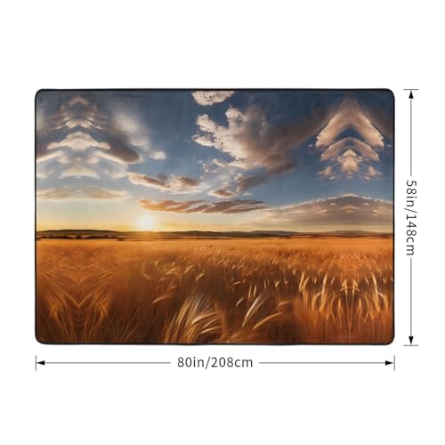 Tapis imprimé millet 203x147 cm pour salon et bureau