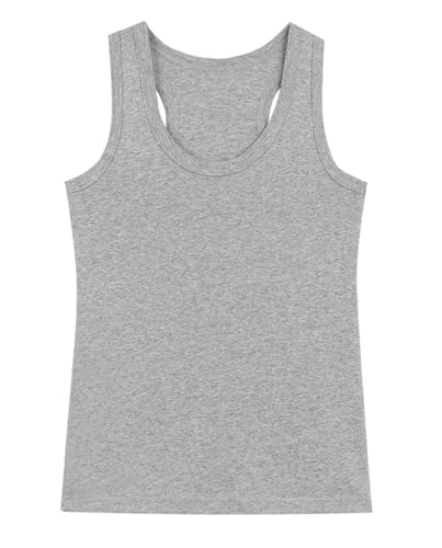Juephe Soft Undershirt Tank Top Cotton Undershirt Sleeveless Shirts for Kids Girls Or Boys Grey