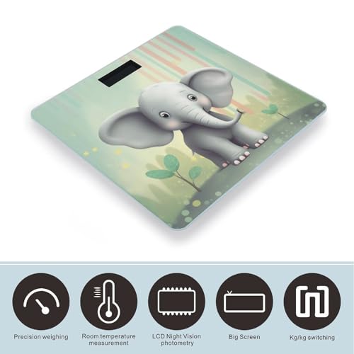 Báscula Digital de Baño con Diseño Lovely Elephant LCD miniatura 3