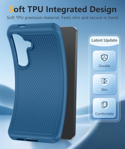 Image of FNTCASE for Samsung Galaxy S26-FE Case: Non Slip TPU Military Grade Blue