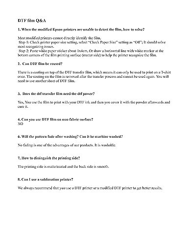 Cisinks Película de transferência DTF premium 33 x 48 cm - A3 plus quente/frio, 100 folhas de papel