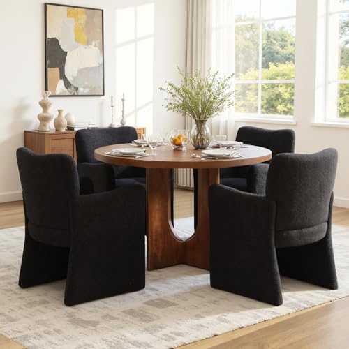 Boucle Dining Chairs Set of 4