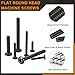 uxcell 20Pcs M5-0.8 x 10mm Flat Round Head Machine Screws, 304 Stainless Steel Phillips Drive Machine Screw, Full Thread, Black Oxide, Furniture Screw Connection Bolt Screw