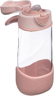 b.box 15 oz Sport Spout Kids Water Bottle for School, Sports, Travel, Daycare. Leakproof, Spill Proof, Dishwasher Safe. Easy Grip Triangle Shape, Durable Tritan Material. BPA Free.