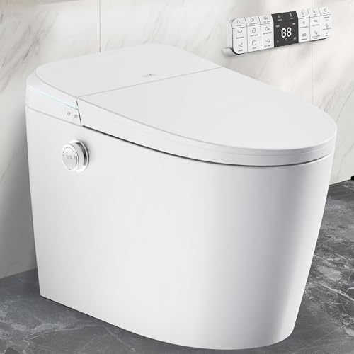 Inodoro inteligente de una pieza Envo Day Series con bidet, doble descarga y sensor de pie | Asiento calefactado ajustable, apertura automática de tapa