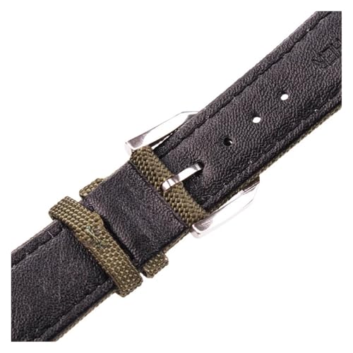 Correa de reloj de nailon verde de 21 mm para senderismo 4