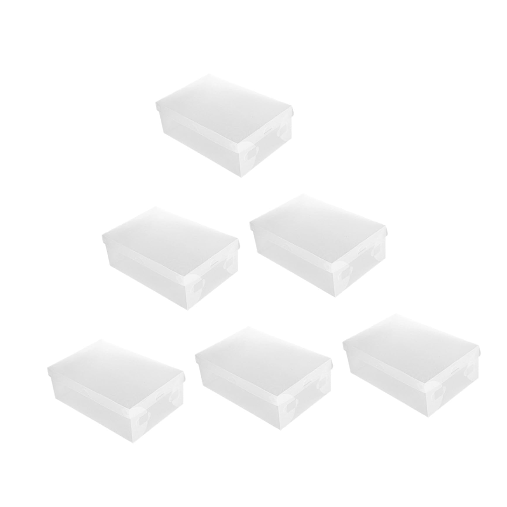 6 Cajas De Zapatos Transparentes De Plástico Tapa Abatible 33x20x12 Cm, Organizadores Apilables y Resistentes Al Polvo para Mantener Orden En Armarios