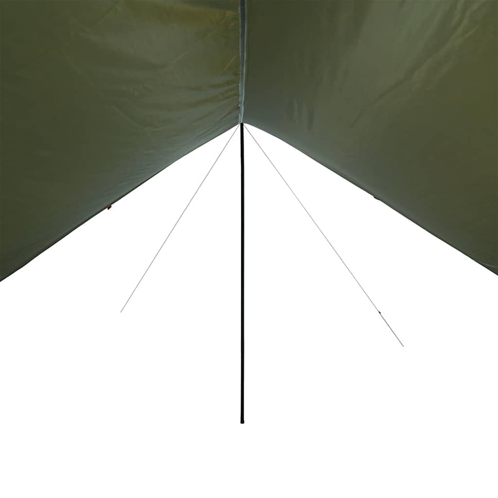 vidaXL Płachta biwakowa, oliwkowa, 462x306x211 cm, wodoszczelna, płachta, płachta pod namiot, płachta turystyczna, plandeka kempingowa