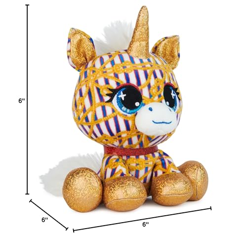 Gund 6068177 P.Lushes Designer Fashion Pets Natalie Von Corn Premium Unicorn Stuffed Animal, Gold And Blue thumb #8