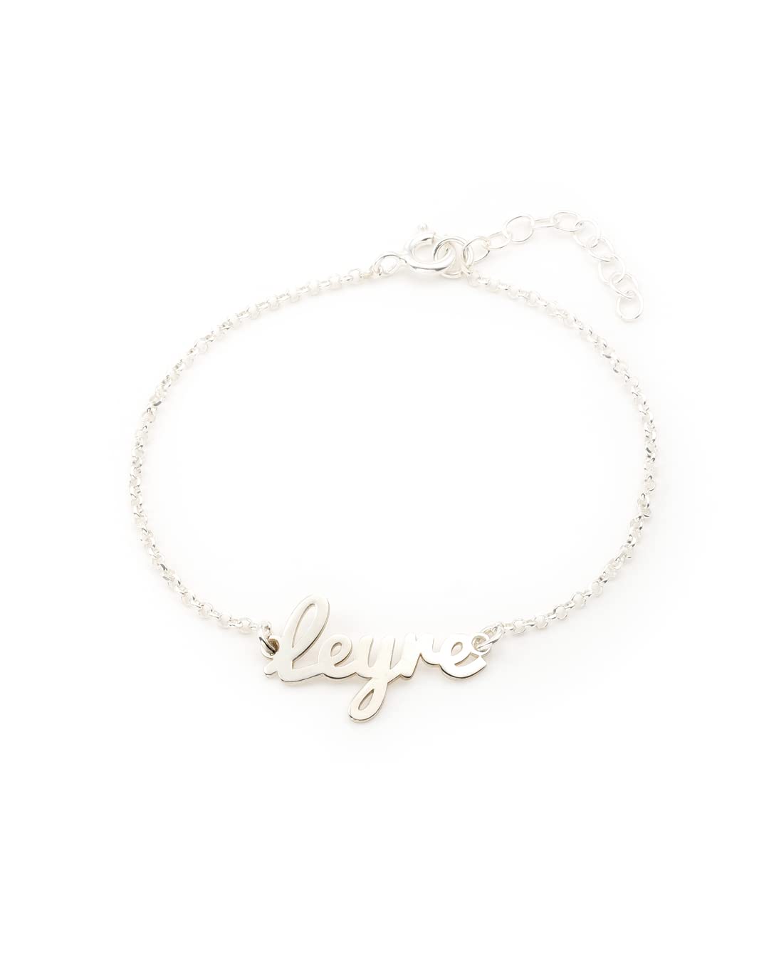 doble aroDoble Aro - Pulsera Personalizable con Nombre Clásico en Plata de Ley | de Estilo Sofisticado | Regalo Ideal tanto para Cumpleaños, Amigas, como para el Día de la Madre (Pulsera Baby)