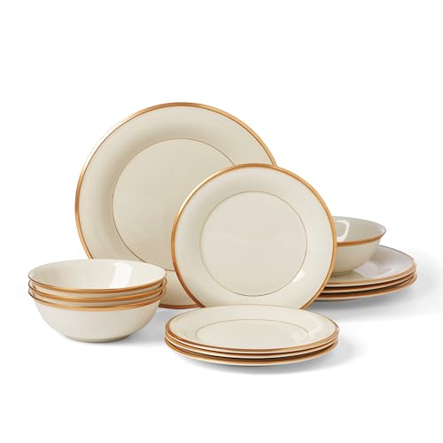 Lenox 896063 Eternal 12-Piece Dinnerware Set, Service for 4