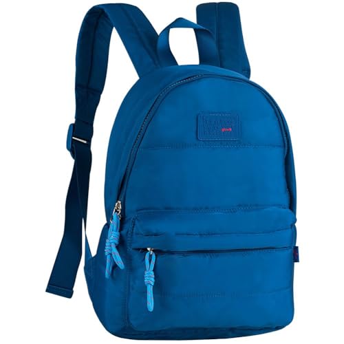 Mini Mochila Glow It Nylon Puf Mari Santos Infantil 11 Litros (Azul)