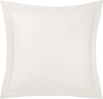 Yves Delorme Triomphe Nacre (Ivory) Euro 26 x 26 in Sham - Extra Soft and Warm Luxury Sheets, 100% Natural Organic French Bed Linens - Breathable and Durable