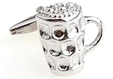 MRCUFF Beer Mug Pitcher Pair Cufflinks in a Presentation Gift Box & Polishing Cloth