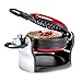 Produktbild FUDIV Klassisch drehbarer Antihaft-Waffeleisen, 180-Grad-Drehung, Zwei Antihaft-Oberflächen, für 3 Minuten zum Frühstück, 1500 Watt, rot