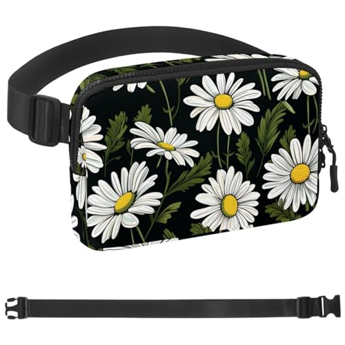 Sac banane à bandoulière réglable Daisy pour homme et femme grand format