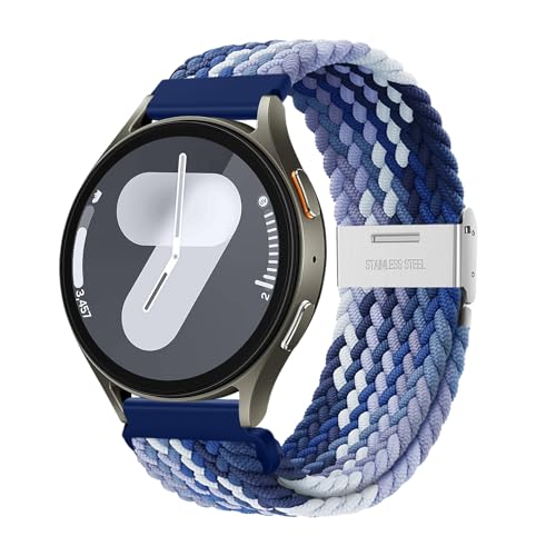 Image of XMUXI 20mm Braided Watch Straps Compatible with Samsung Galaxy Watch 6 Classic Strap 43mm 47mm /Galaxy Watch 7 6 5 4 Nylon Solo Loop Replacement Watch Band for Amazfit GTS 4 (No Watch)