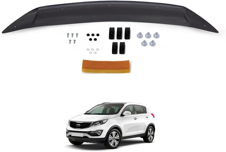 For Kia Sportage 2011 2012 2013 2014 2015 Bonnet Protector Guard Front Bug Shield Hood Deflector Hood Stone Hood Shields Piano Black