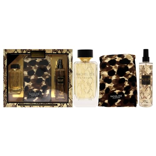 Fearless by Rachel Zoe for Women - 3 Pc Gift Set 3.4oz EDP Spray, 10oz Body Mist, Scarf