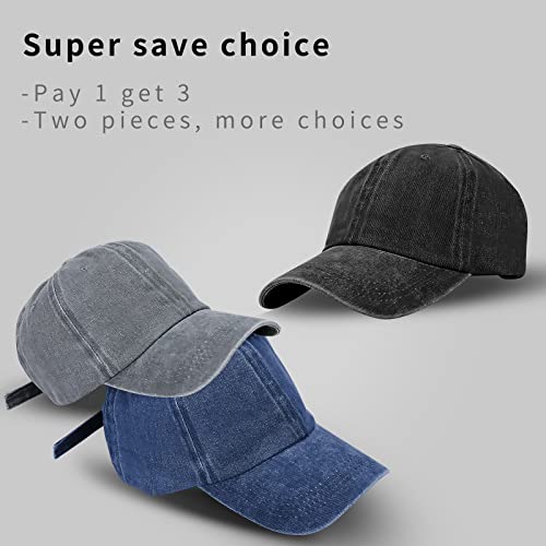 Image of Baseball Cap Unisex Vintage Washed Distressed Cap,Retro Adjustable Dad Hats,Baseball Hat for Men Women