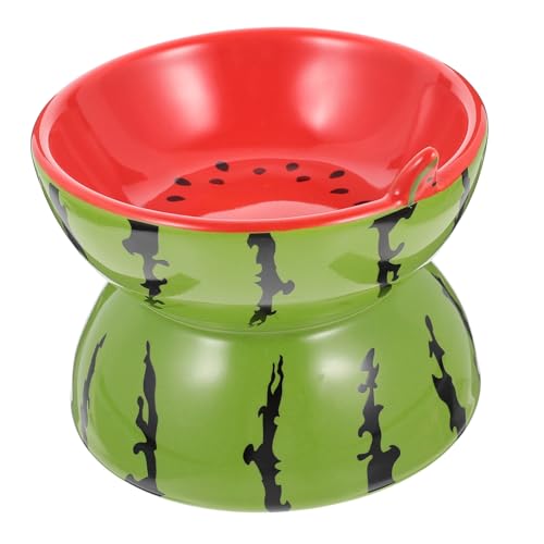 Toyvian Cat Bowl Wear Resistant Pet Dish with Adorable Pattern for Cats and Dogs Easy to Clean Comfortable Elevated Design for Mealtime for Daily Use
