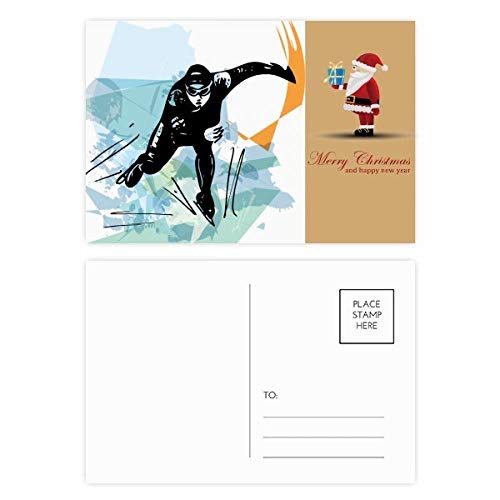 Cartes postales de Père Noël au ski pour envoyer vos vœux depuis les pistes